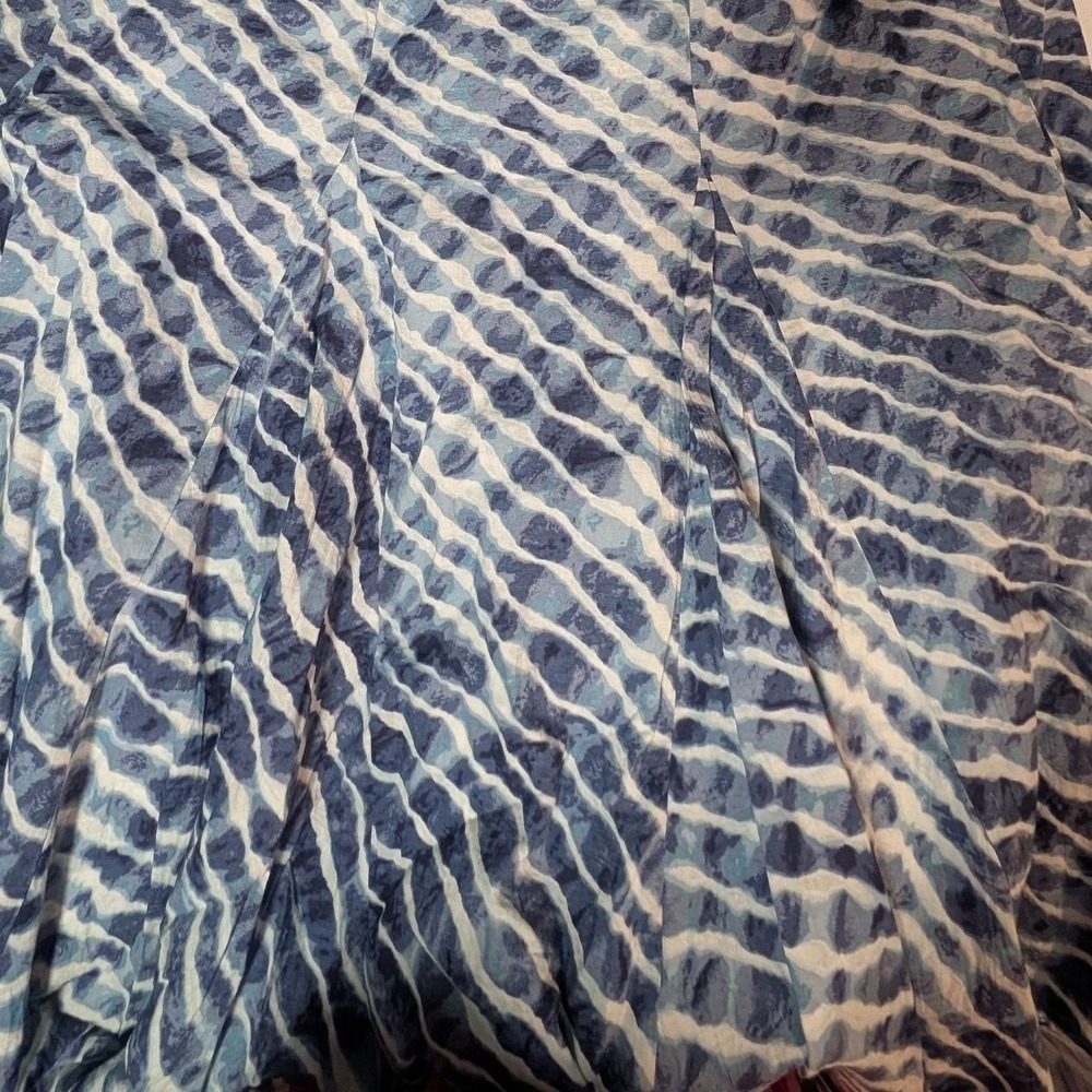 Chicos Handkerchief Midi Skirt Zebra Tie Dye 100% Cotton Chicos Size 2 US 12/14 - Picture 5 of 9